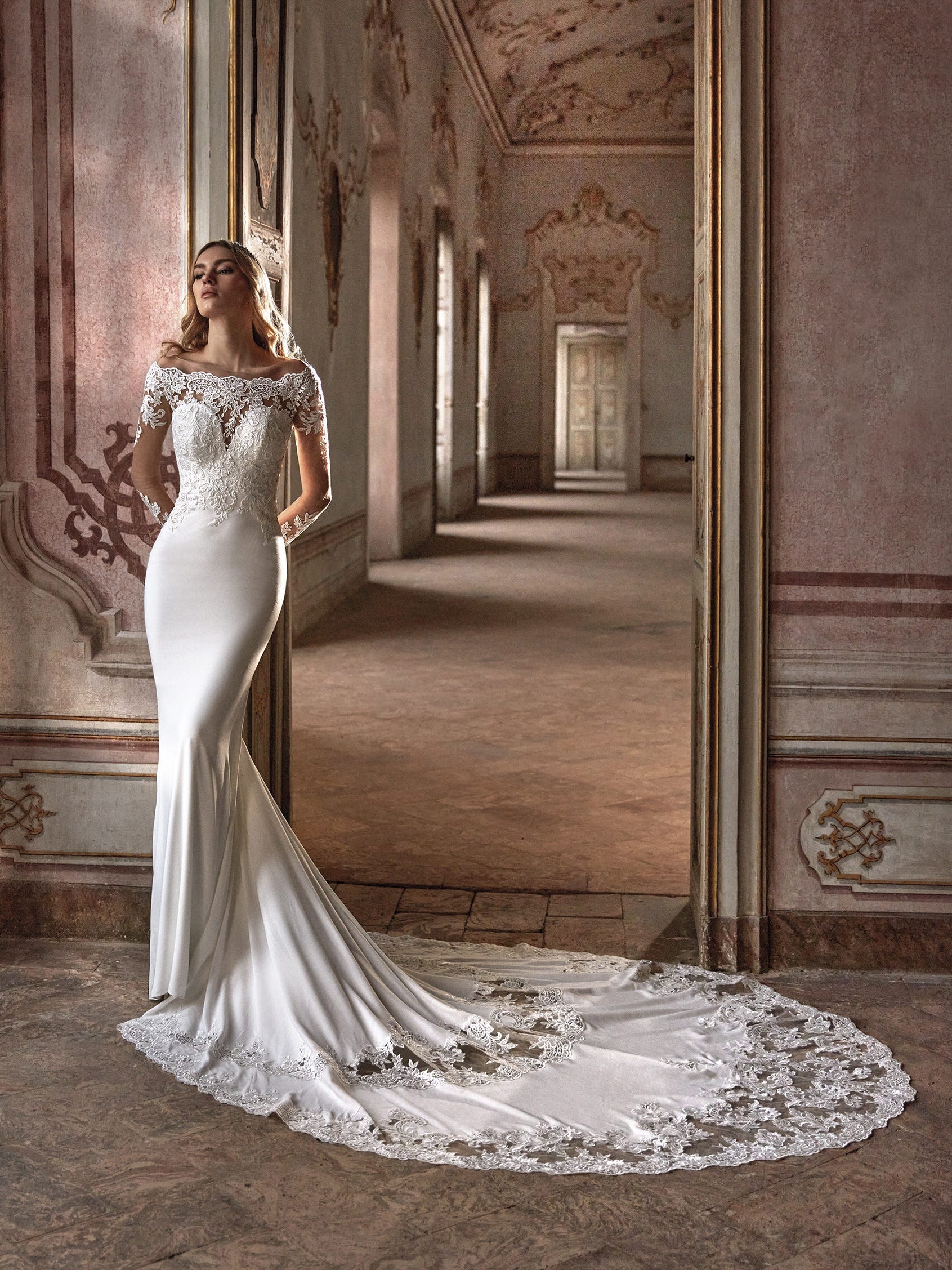 Simple Wedding Gown With Removable Sleeves – HAREM's Brides
