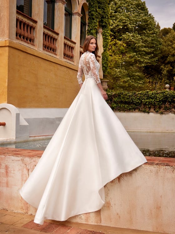 Vestito Elegante Donna Grace Karin Con Paillettes | Scollo A V E Manica Sbuffo | Vita Alta Con Cintura | Per Cerimonie E Serate - Foto 1