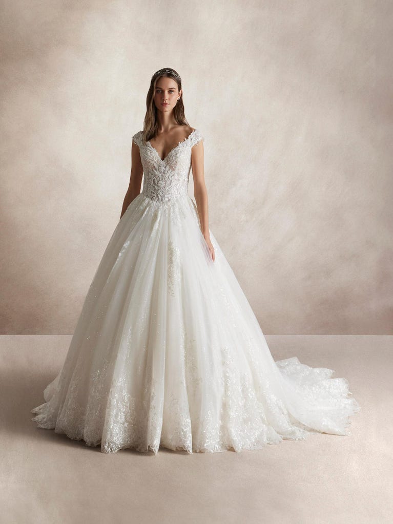 Sposa Scollo Abito Da Sposa In Tulle E Pizzo Abito Da Sposa In