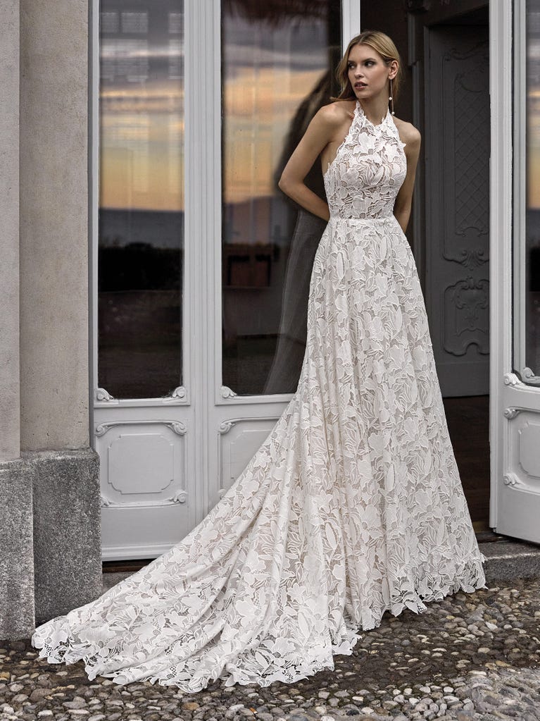 Halter neck wedding dress Clearance