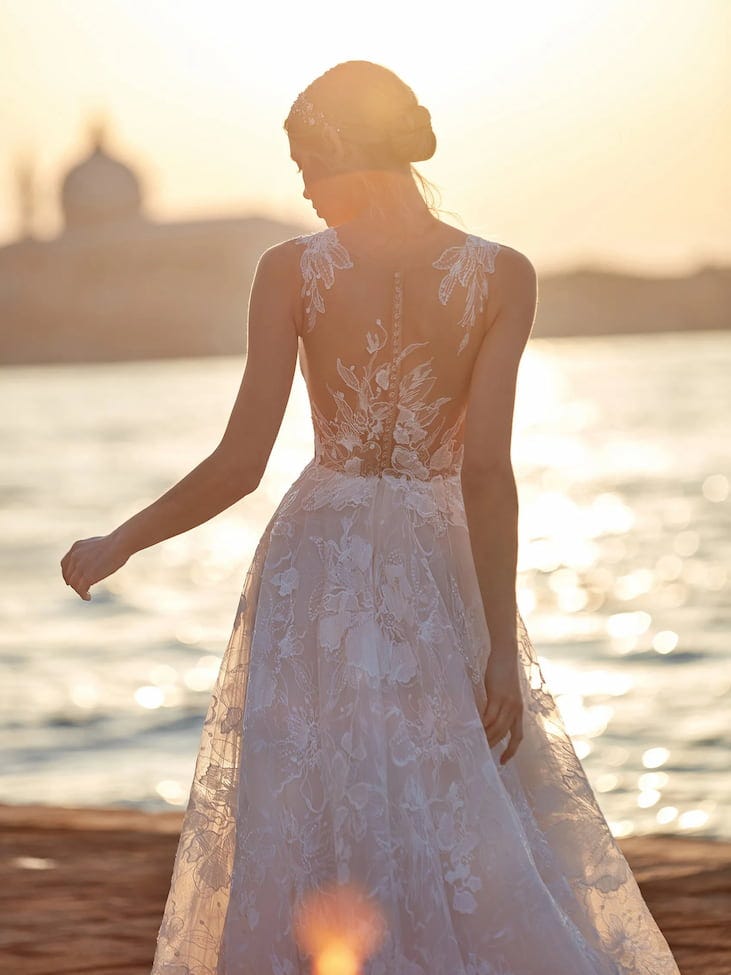 Vestido de novia boho Novia con vestido boho en boda intima